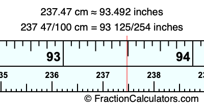 237.47 cm in inches