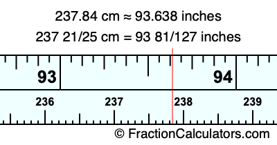 237.84 cm in inches