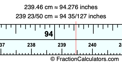 239.46 cm in inches