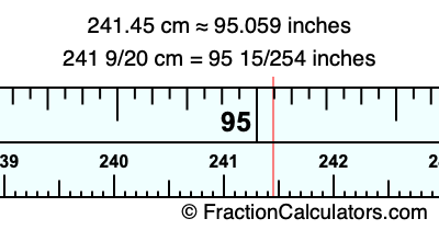 241.45 cm in inches