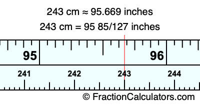 243 cm in inches