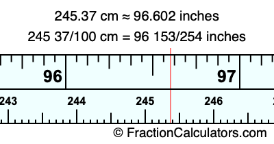 245.37 cm in inches