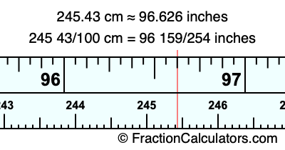245.43 cm in inches