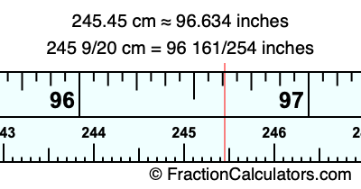 245.45 cm in inches