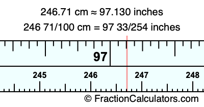 246.71 cm in inches