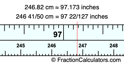 246.82 cm in inches