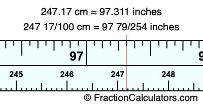 247.17 cm in inches