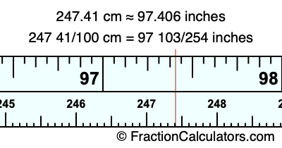 247.41 cm in inches