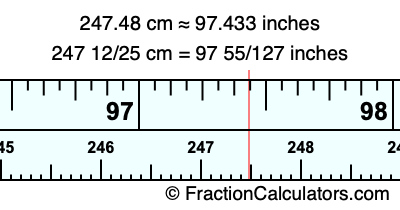 247.48 cm in inches