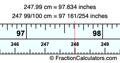 247.99 cm in inches