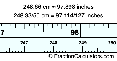 248.66 cm in inches