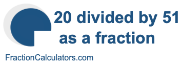 20 divided by 51 as a fraction