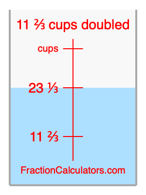 11 2/3 cups doubled illustration