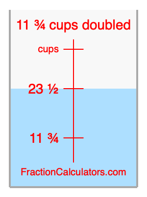 11 3/4 cups doubled illustration