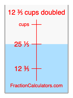 12 3/5 cups doubled illustration