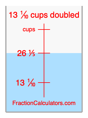 13 1/10 cups doubled illustration