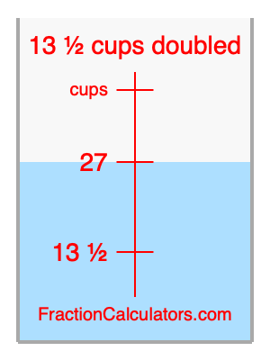 13 1/2 cups doubled illustration