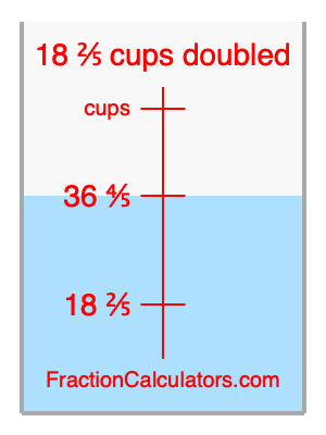 18 2/5 cups doubled illustration