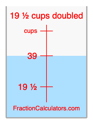 19 1/2 cups doubled illustration