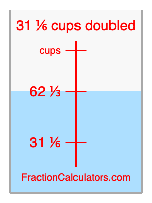 31 1/6 cups doubled illustration