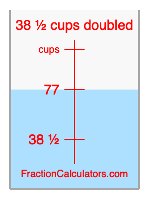 38 1/2 cups doubled illustration