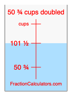50 3/4 cups doubled illustration