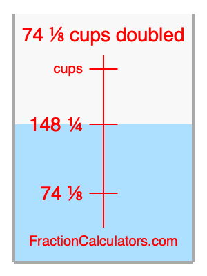 74 1/8 cups doubled illustration
