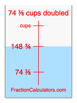 74 3/8 cups doubled illustration