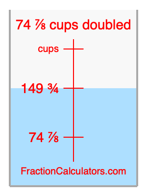 74 7/8 cups doubled illustration