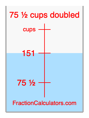 75 1/2 cups doubled illustration