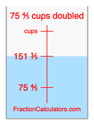 75 4/5 cups doubled illustration