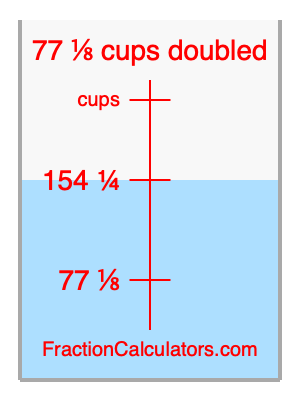 77 1/8 cups doubled illustration