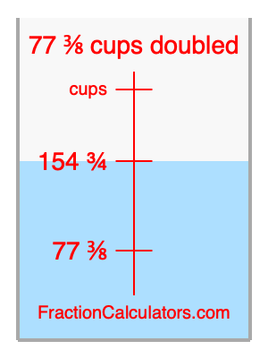 77 3/8 cups doubled illustration