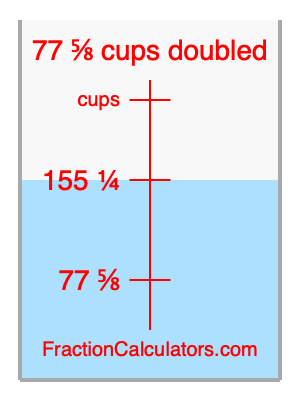 77 5/8 cups doubled illustration