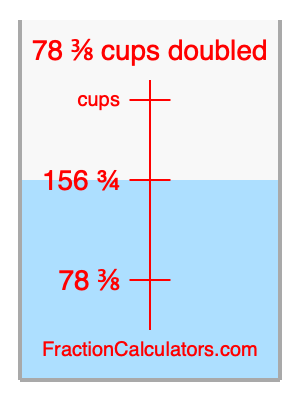 78 3/8 cups doubled illustration