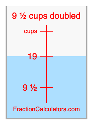 9 1/2 cups doubled illustration