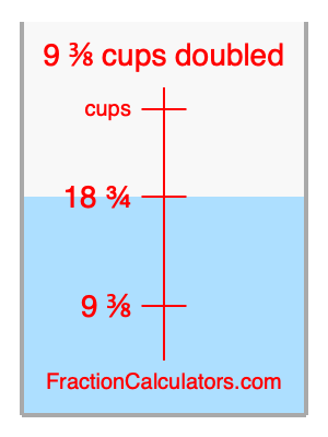 9 3/8 cups doubled illustration