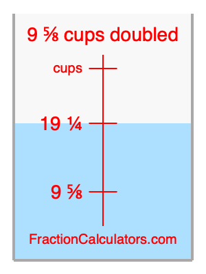 9 5/8 cups doubled illustration