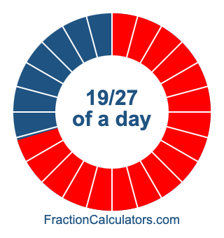 19/27 of a day illustration