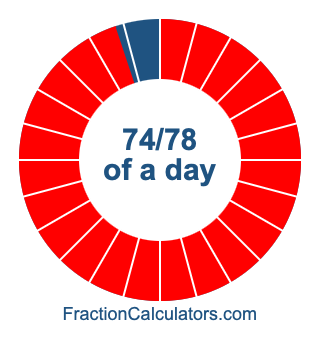 74/78 of a day illustration