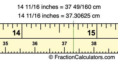 14 11/16 inches to cm