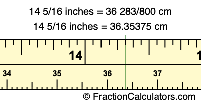 14 5/16 inches to cm