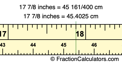 17 7/8 inches to cm