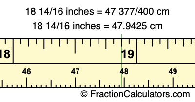 18 14/16 inches to cm