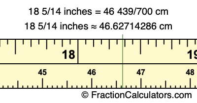 18 5/14 inches to cm