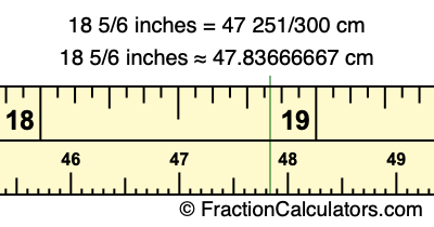 18 5/6 inches to cm