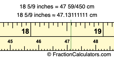 18 5/9 inches to cm
