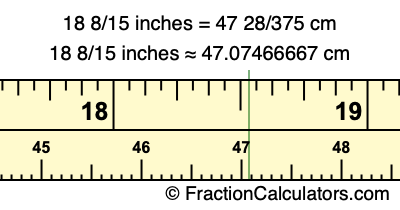 18 8/15 inches to cm