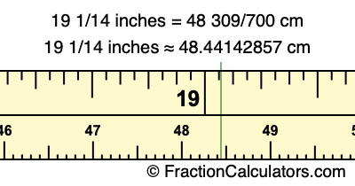 19 1/14 inches to cm