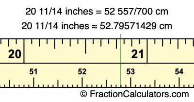 20 11/14 inches to cm